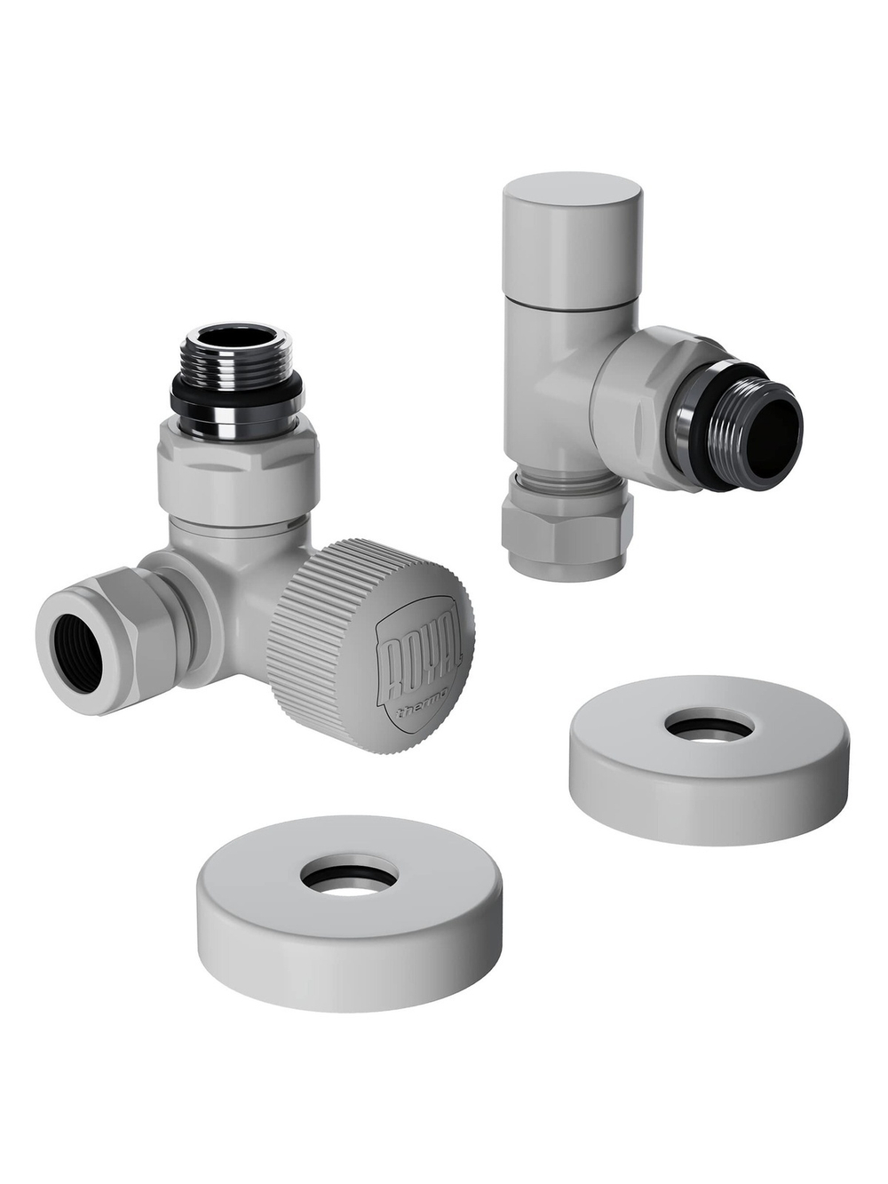 Набор термостатический трехосевой Royal Thermo Design Pro 15мм М30х1,5 (Белый)