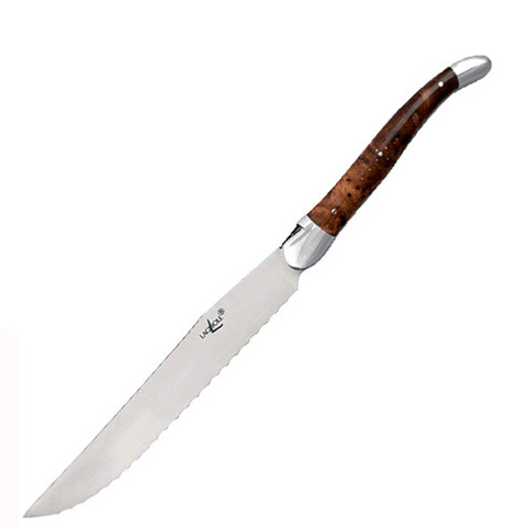 Нож для хлеба 17.5см Forge de Laguiole рукоятка из туи-глянцевые митры