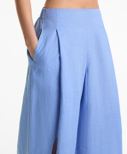 Oysho Брюки из 100%-го льна, голубой