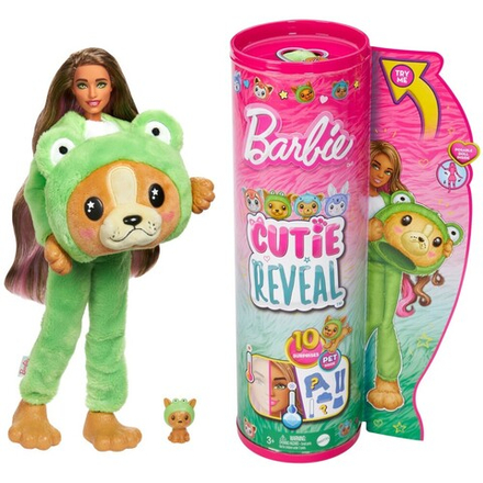 Barbie Cutie Reveal - Кукла Barbie Pies Frog + питомец HRK24 / артикул   HRK22 HRK24  / GTIN 194735178742