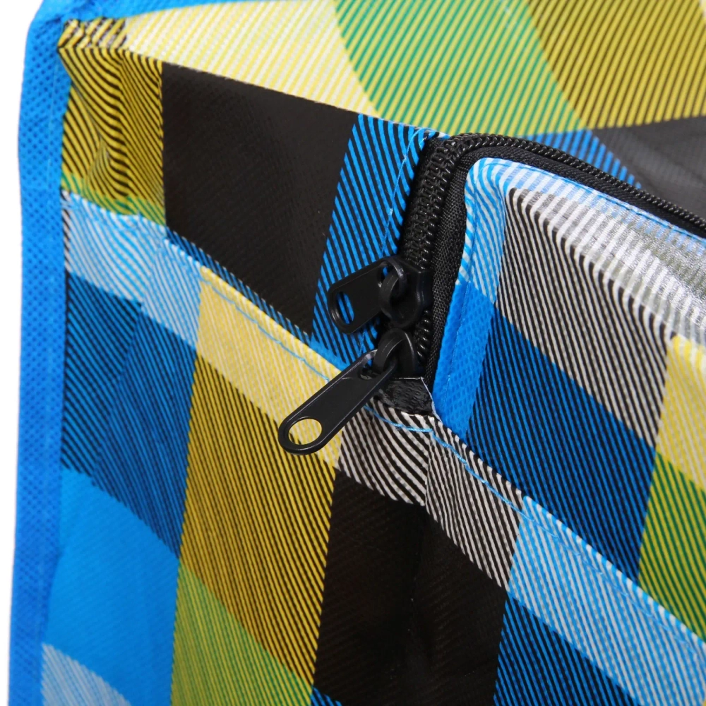 Сумка хозяйственная с внешним карманом « БАУЛ», цвет синий/чёрный, 90*60*25см