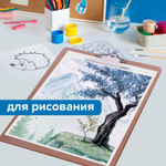 Доска-планшет формат большой (320х460 мм) А3 BRAUBERG "Eco" с прижимом МДФ 3 мм СВЕТЛО-КОРИЧНЕВАЯ (2 штуки в упаковке)