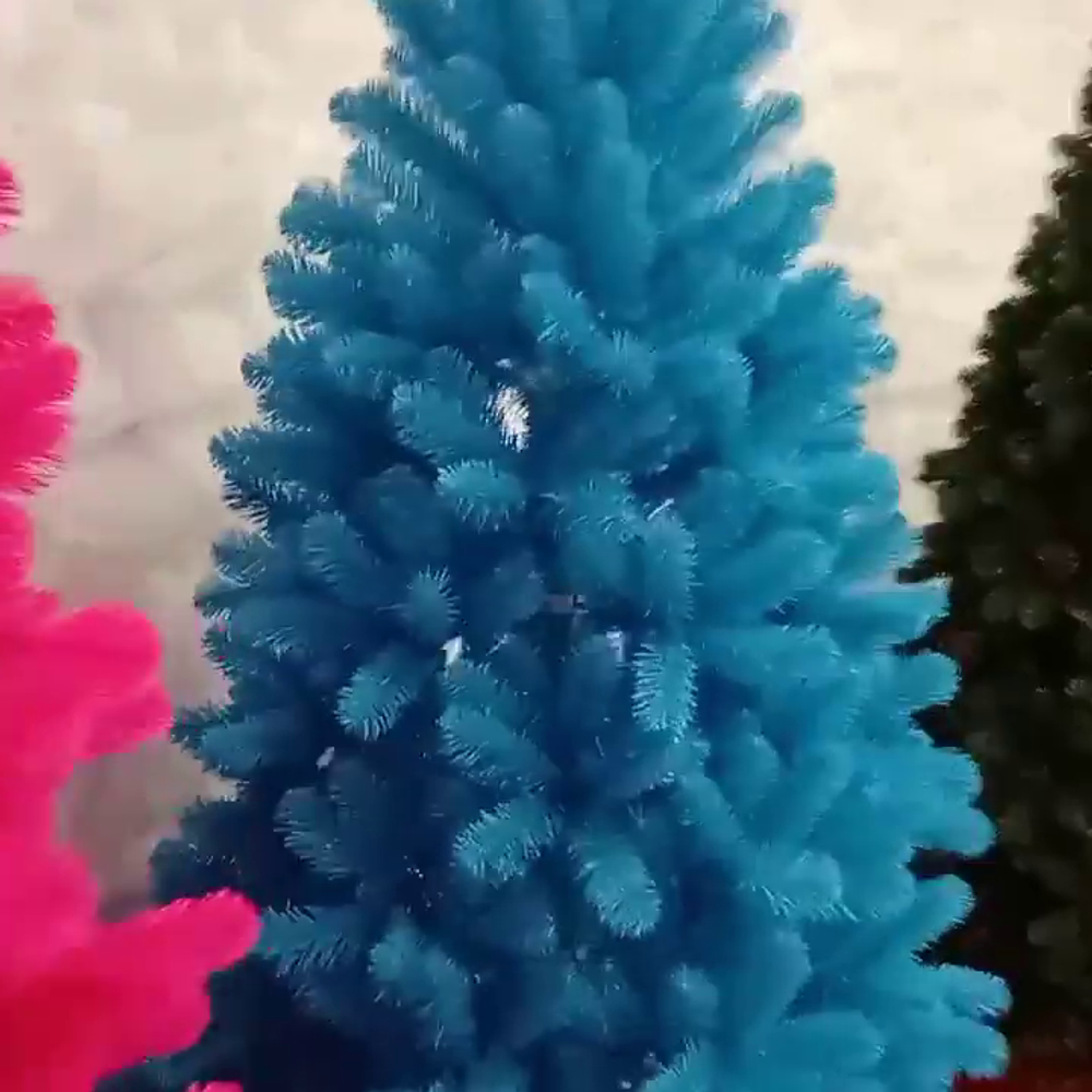 Искусственная голубая елка «Морской бриз» (пвх) 240 см / 2,4 м