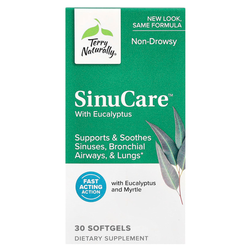 Terry Naturally, SinuCare ™ с эвкалиптом, 30 мягких таблеток