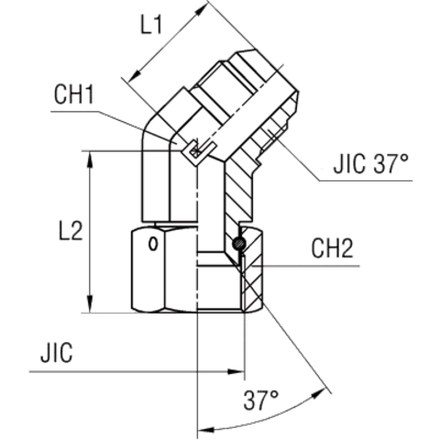 Соединение PN45 JIC 3/4"