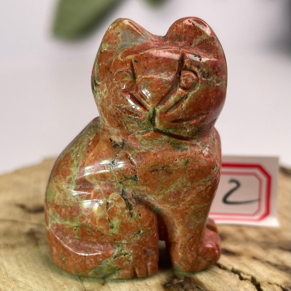 34470 Унакит Кошка фигурка 23*36мм