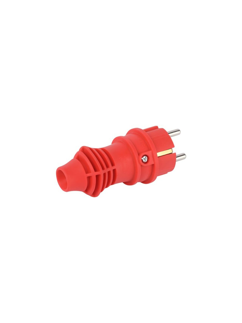 Вилка прямая VX13-R-IP44 16А IP44 с заземл. каучук красн. Эра Б0069322