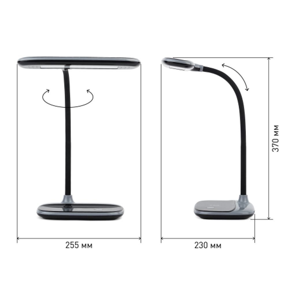 Настольный светильник ЭРА NLED-458-6W-BK светодиодный черный | Светодиодные настольные лампы