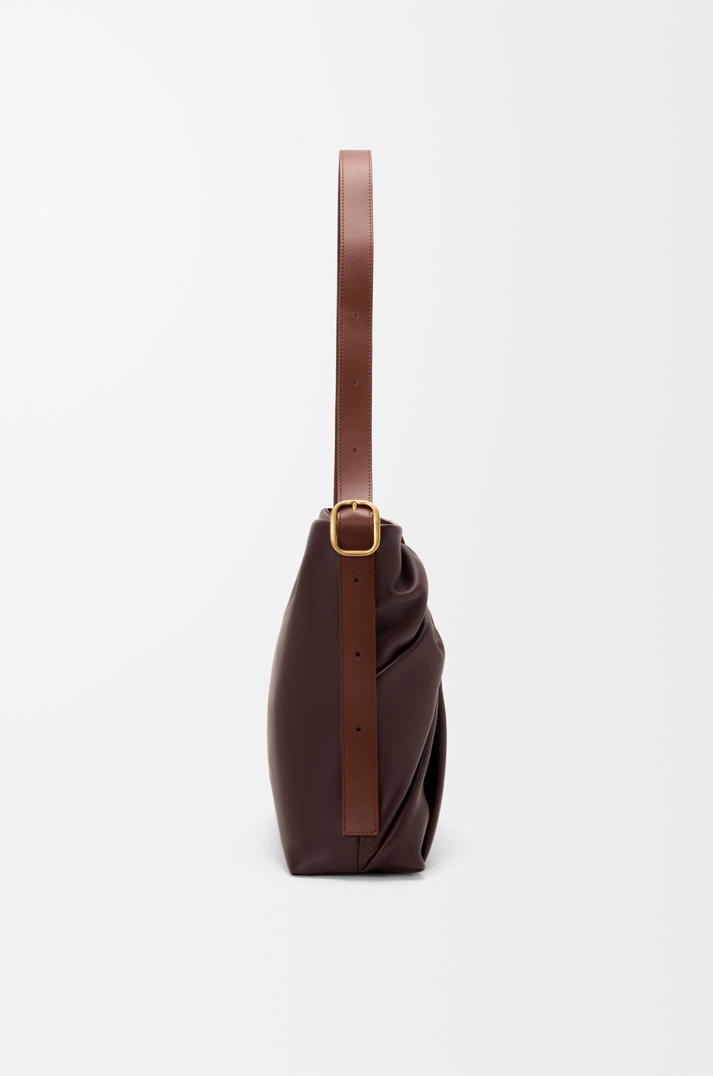 Loewe Сумка-тоут Draped из мягкой овечьей кожи наппа, темно-каштановый