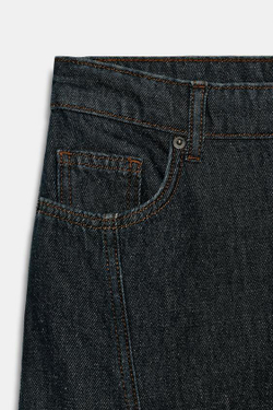 ZARA ДЖИНСЫ WIDE LEG СО СРЕДНЕЙ ПОСАДКОЙ — ZW COLLECTION, СИНИЙ