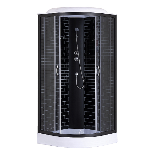 Душевая кабина Loranto CS-6690-13GB 90х90 прозрачное стекло/профиль черный