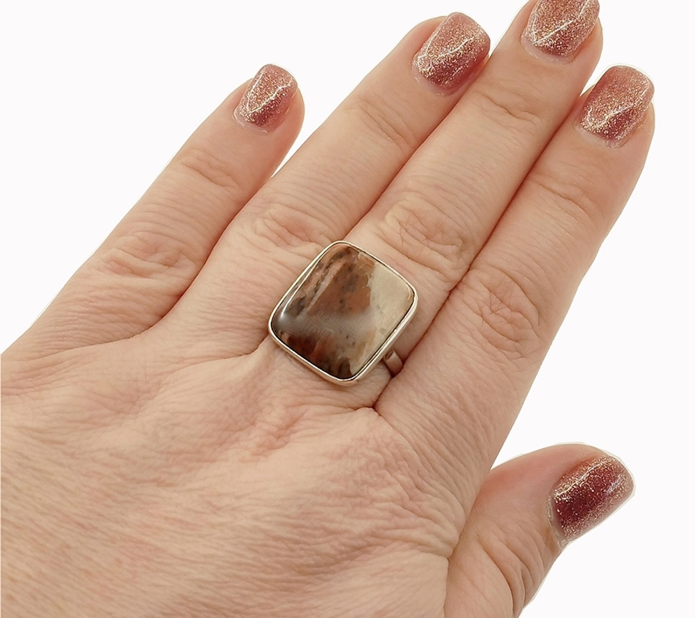 Серебряное колечко с натуральным камнем к1450