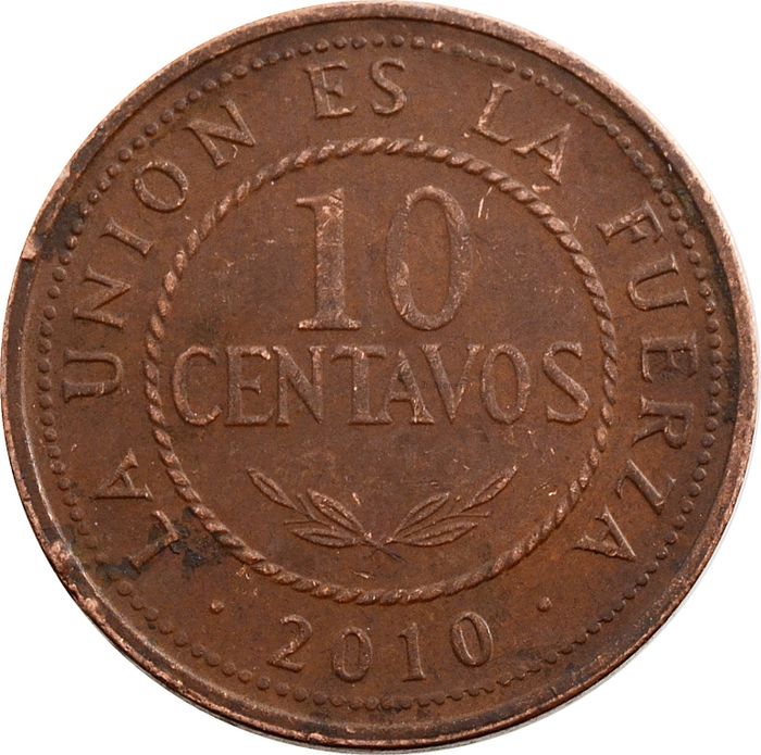 10 сентаво 2010 Боливия