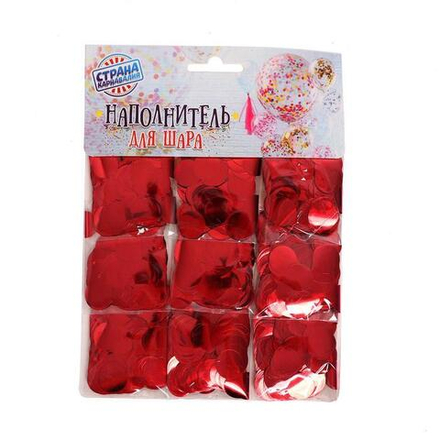 Конфетти «Круг красный», 1,5 см, 5 г