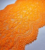 Кружево эластичное ярко-оранжевое с ресничками К130