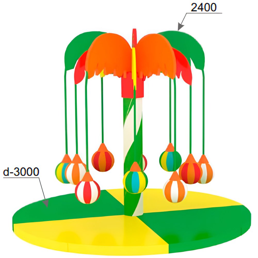Детская механическая карусель "Пальма"