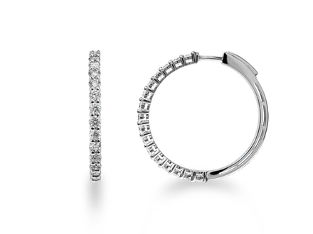 Серьги "Конго" с бриллиантовой дорожкой