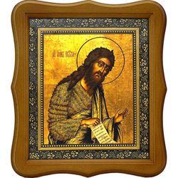 Иоанн Предтеча Пророк и Креститель. Икона на холсте.