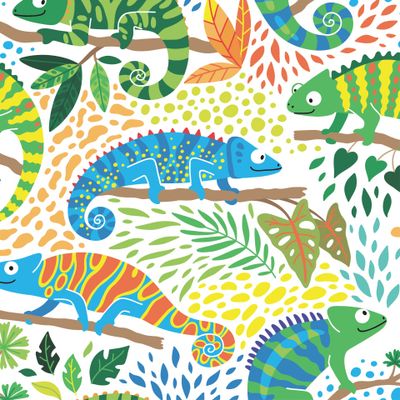 хамелеоны в листве