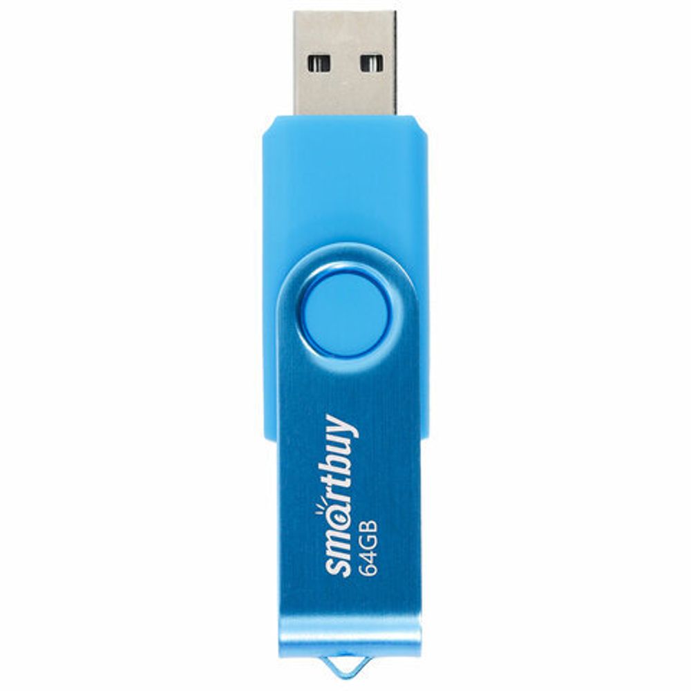 Флеш-диск 64 GB SMARTBUY Twist USB 2.0, синий, SB064GB2TWB