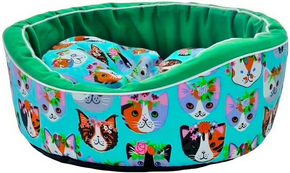 Лежак для животных Homepet Коты канвас малый 43 х 38 х 15 см
