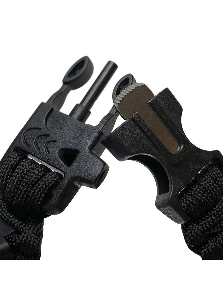 Браслет СЛЕДОПЫТ из паракорда со свистком и огнивом 26х2 см PF-PD-02