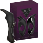 Черное эрекционное виброкольцо 3см с двумя моторами Feelz Toys Zeus Dual Vibe Cock Ring