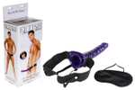 Фаллопротез на эластичном креплении HOLLOW STRAP-ON PURPLE 10'' (Цвет: фиолетовый с черным)