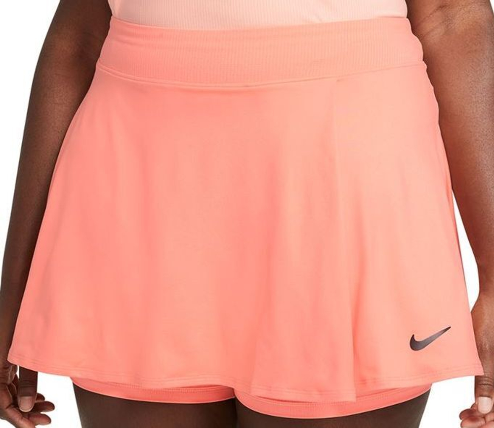 Женская Юбка теннисная Nike Court Dri-Fit Victory Skirt Plus Line - crimson bliss/black