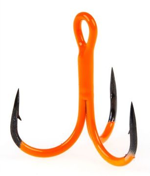 Крючки-тройники Lucky John  Orange UV LJH201 разм.004 6 шт.