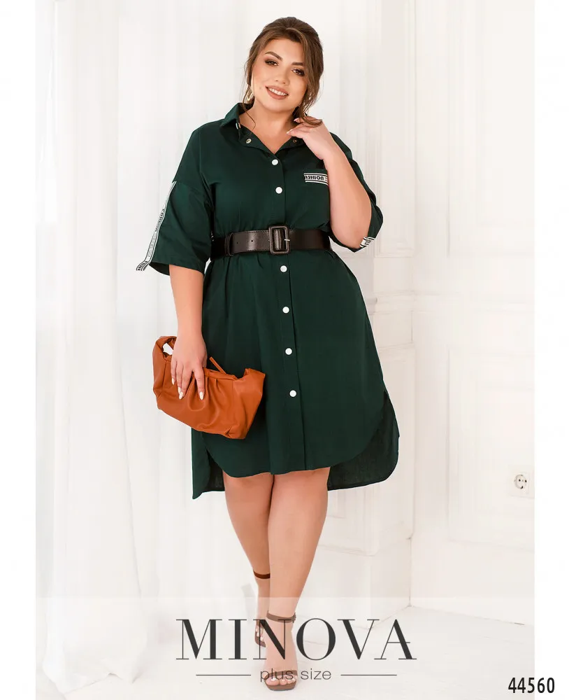 Платье 186Б-темно-зеленый Minova