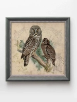 Картины на стену интерьерная на холсте 4 шт, 23*23 см