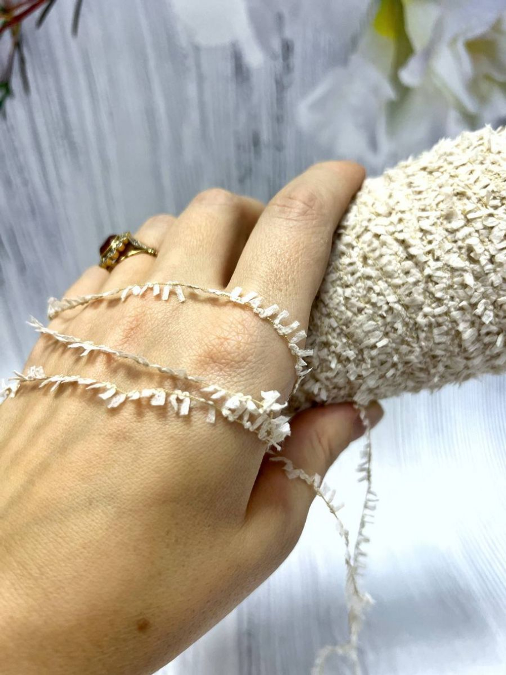 Прижа для вязания травка пушистая