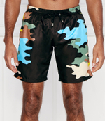 Шорты для плавания Camouflage Plein Sport - черный(MMX0121 SXV005N)