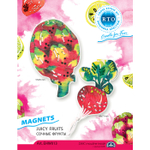 Название по-английски:	Juicy fruits¶Название по-русски:	Сочные фрукты¶Размер кадра, см:	5.7*8.5; 4.6
