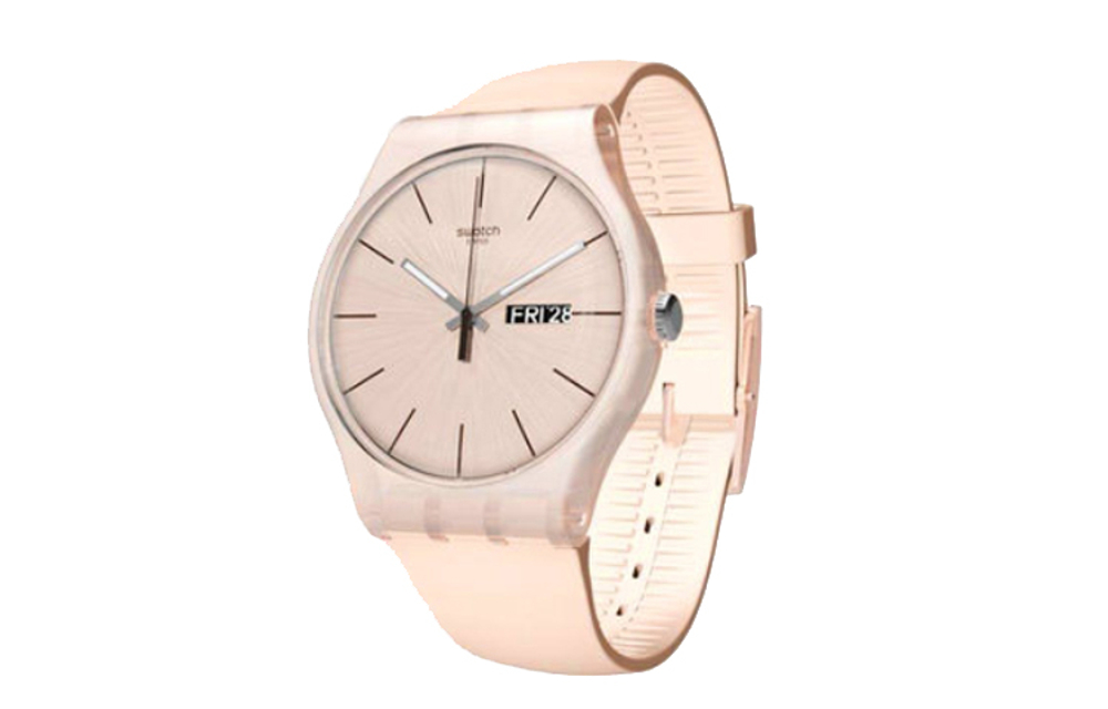 SWATCH Unisex 41mm Pink Watch SUOT700