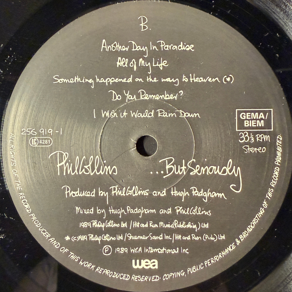 Виниловая пластинка Phil Collins - ...But Seriously LP