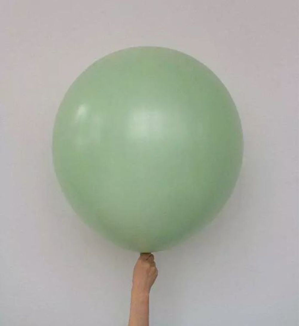 B шар гигант 24"/60 см кремовый киви (БГ-90)  Изображение2