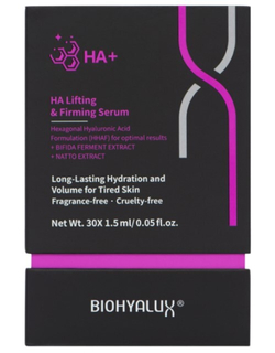 Сыворотка с гиалуроновой кислотой для повышения упругости и лифтинга кожи | BIOHYALUX HА LIFTING&FIRMING SERUM 30х1,5 мл