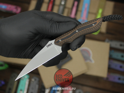Нож CRKT Minimalist Warnchliffr - рябая рукоять, темляк + клипса