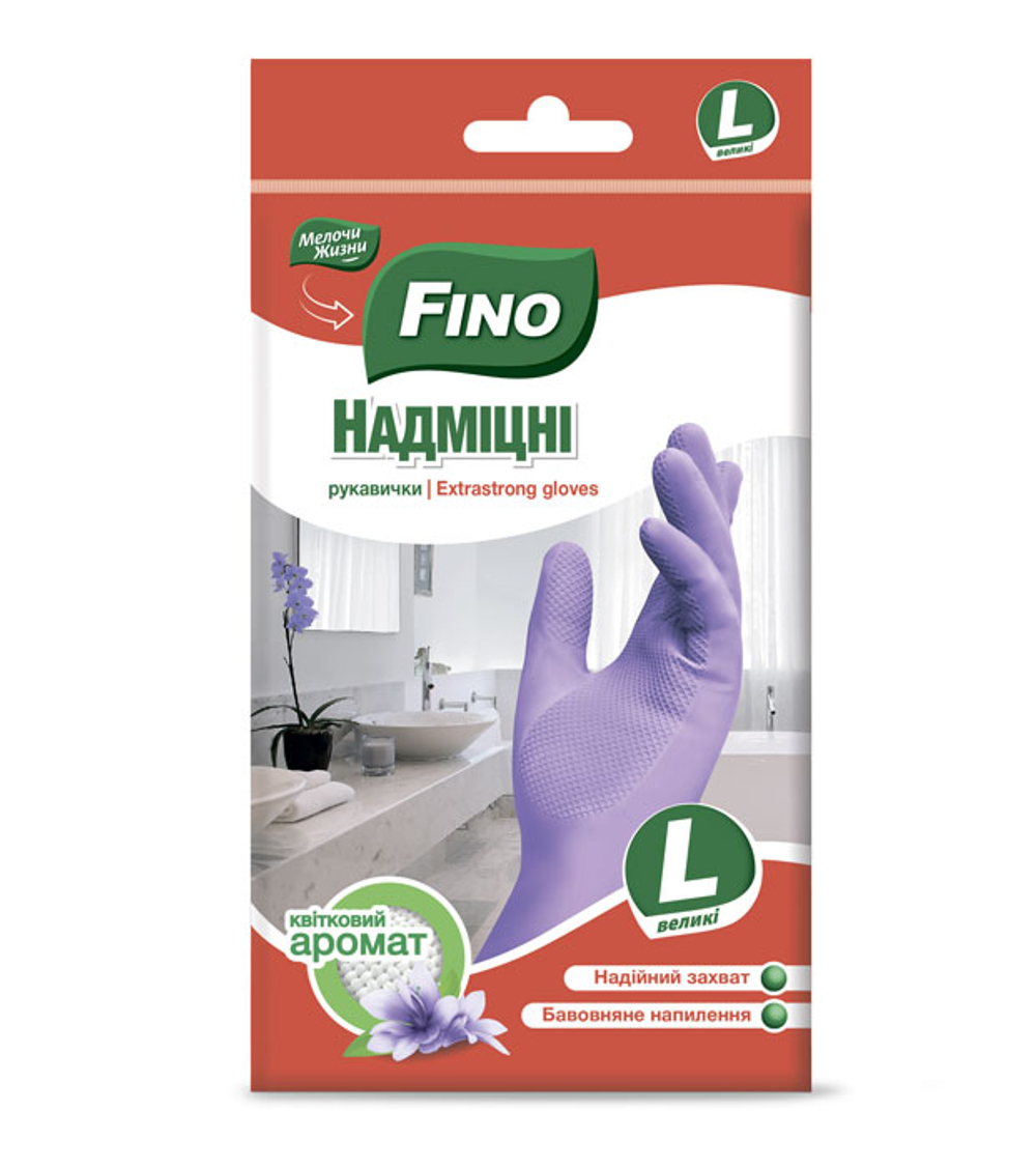 Перчатки латексные Fino Сверхпрочные неопудренные L (1 пара)