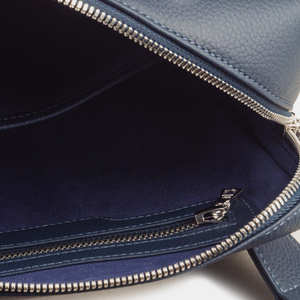 Сумка поясная Slash из кожи теленка, синего цвета