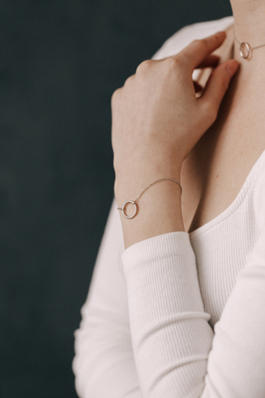 Браслет из серебра "Круг"