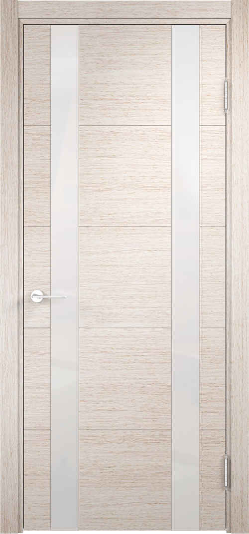 Межкомнатная дверь Турин 06 / Цвет Дуб бежевый вералинга / Стекло "Лакобель" / Двери Верда