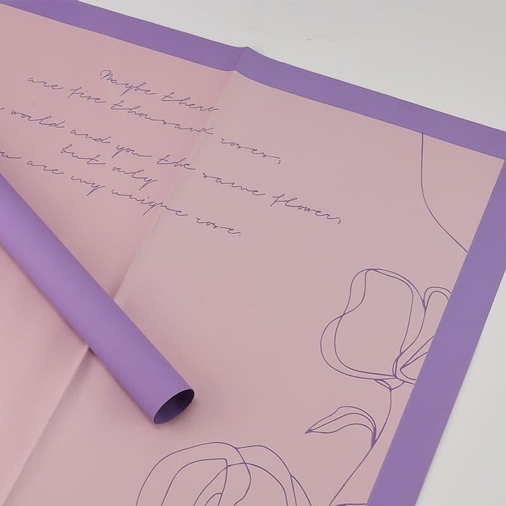 ЛИСТ "Розы и текст" 58*50см/20шт