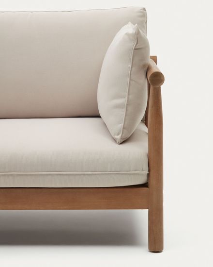 Комплект Sacova из 2 кресел, 2-местного дивана и журнального столика из массива эвкалипта La Forma Испания 