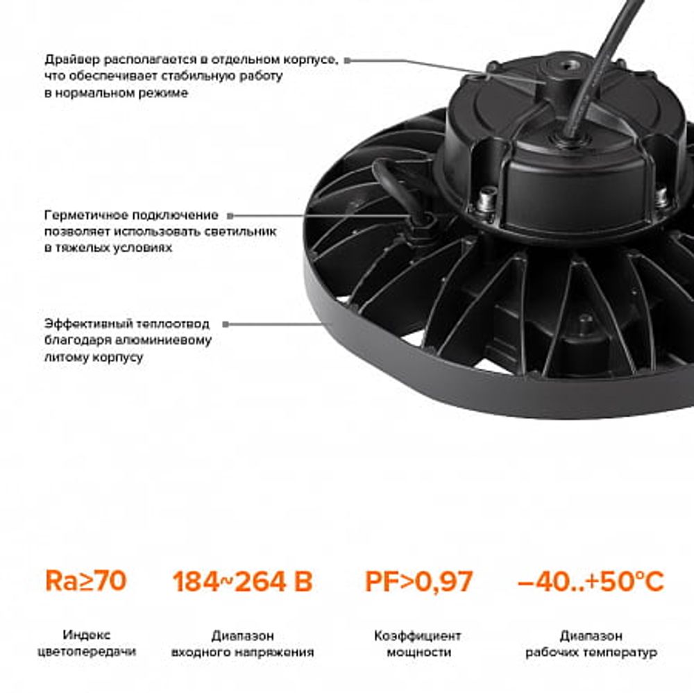 Светодиодный светильник WOLTA PRO ТАЙФУН ДСП06-150-002-6К
