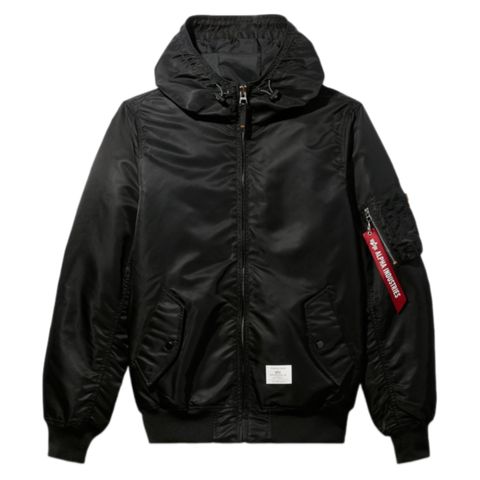 Бомбер Alpha Industries L-2B Hooded Gen II Black (Черный)