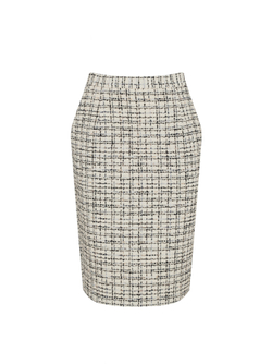 Юбка из букле молочный/черный