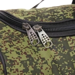 Сумка дорожно-спортивная «KANADA», цвет зеленый, камуфляж, 4 кармана, 27л, 60*34*25см (без лого)